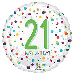 17" Confetti Birthday 21