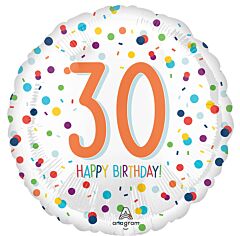 17" Confetti Birthday 30