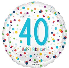 17" Confetti Birthday 40