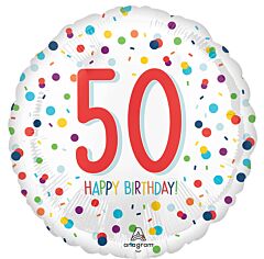 17" Confetti Birthday 50