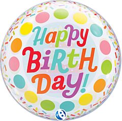 22" Bubble Birthday Cake and Colorful Dots
