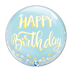 22" Bubble Bday Confetti Patel Blue