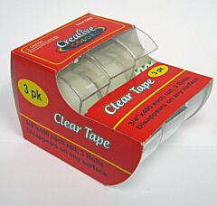 3/4 X 400" Clear Tape 3Pk