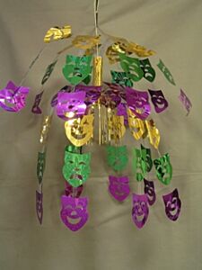 24" Mardi Gras Hanging Fountain