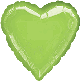 18" Lime Green Heart
