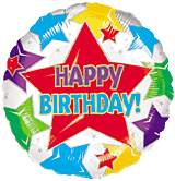 18" Star Birthday 2 Sided