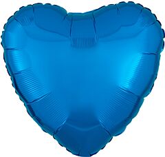 18" Metallic Blue Heart
