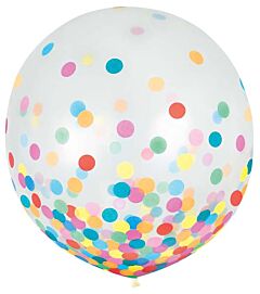 24" Confetti Filled Latex - Multi-Color