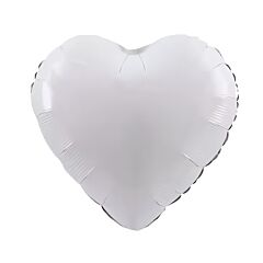 18" Heart White