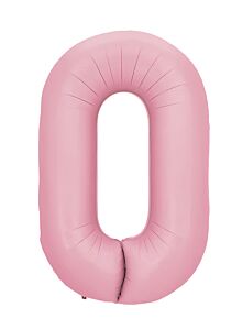 34" Number 0 - Light Pink