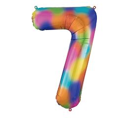 34" Number 7 - Rainbow