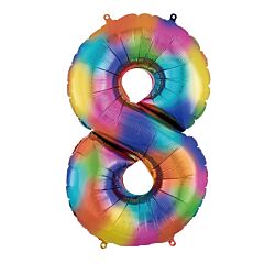 34" Number 8 - Rainbow