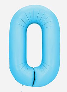 34" Number 0 - Light Blue