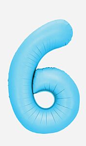 34" Number 6 - Light Blue