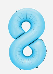 34" Number 8 - Light Blue