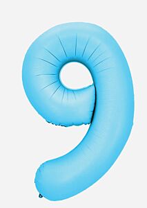 34" Number 9 - Light Blue