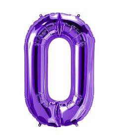 34" Number 0 - Purple