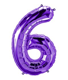 34" Number 6 - Purple