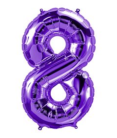 34" Number 8 - Purple