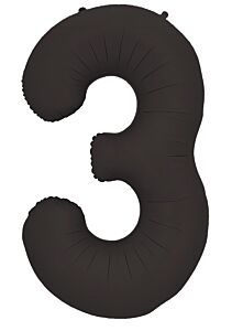 34" Number 3 - Matte Black