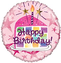 18" Hapy Bday Checkered Cake