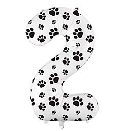 34" Number 2 - Paw Print