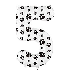 34" Number 5 - Paw Print