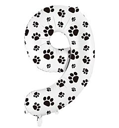 34" Number 9 - Paw Print