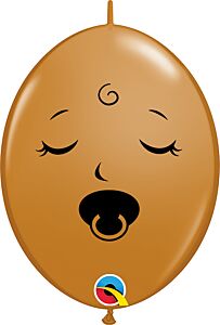 6" Qlink Pacfier Baby Face Mocha