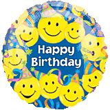 18" Happy Birthday Smiles 2 Sided