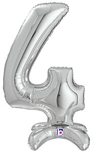 25" Number Stand Up 4 Silver