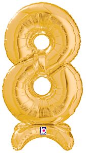 25" Number Stand Up 8 Gold