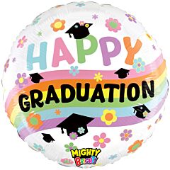 21" Mighty Graduation Pastel Rainbow