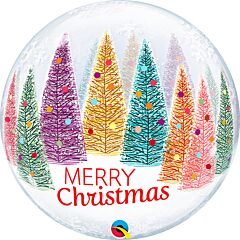 22" Xmas Tree and Snowflakes Bubble
