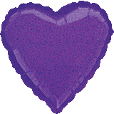 18" Purple Dazzler Heart