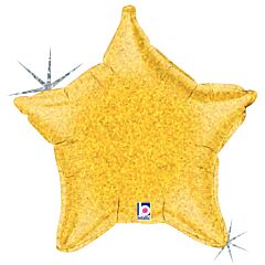 21" Gold Holographic Star