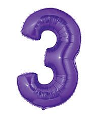 34" Megaloon Purple Number 3