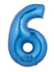 34" Megaloon Blue Number 6