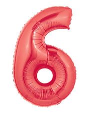 34" Megaloon Red Number 6