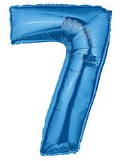 34" Megaloon Blue Number 7