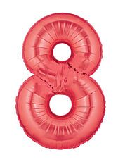 34" Megaloon Red Number 8