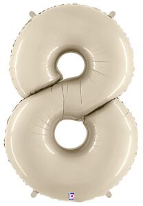 34" Number 8 White Sand