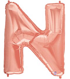 34" Letter N Rose Gold