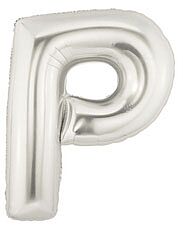 34" Megaloon Silver Letter P Bag