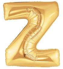 34" Megaloon Gold Letter Z Bag