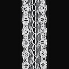 2.25" x 25yd Lauren Lace Ribbon - White