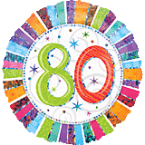 18" Radiant Birthday 80