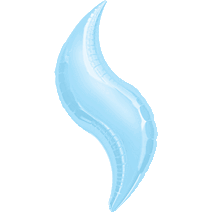 36" Pastel Blue Curve