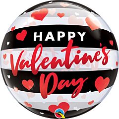 22" Valentine Black Stripes Bubble