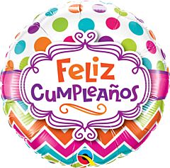 18" Feliz Cumpleanos Puntos